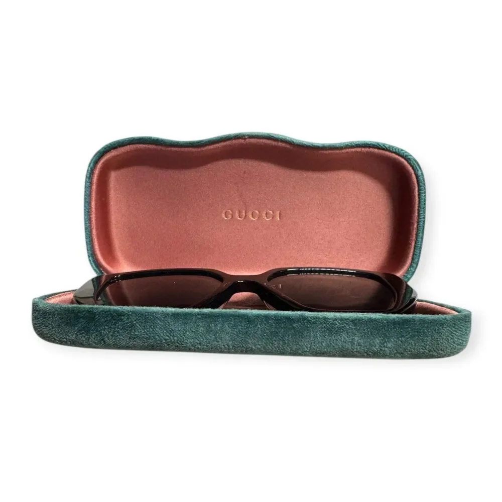 Gucci‎ GG0956S Green Oversized Sunglasses Square Frame Unisex Shades Retro Rare - Picture 2 of 8